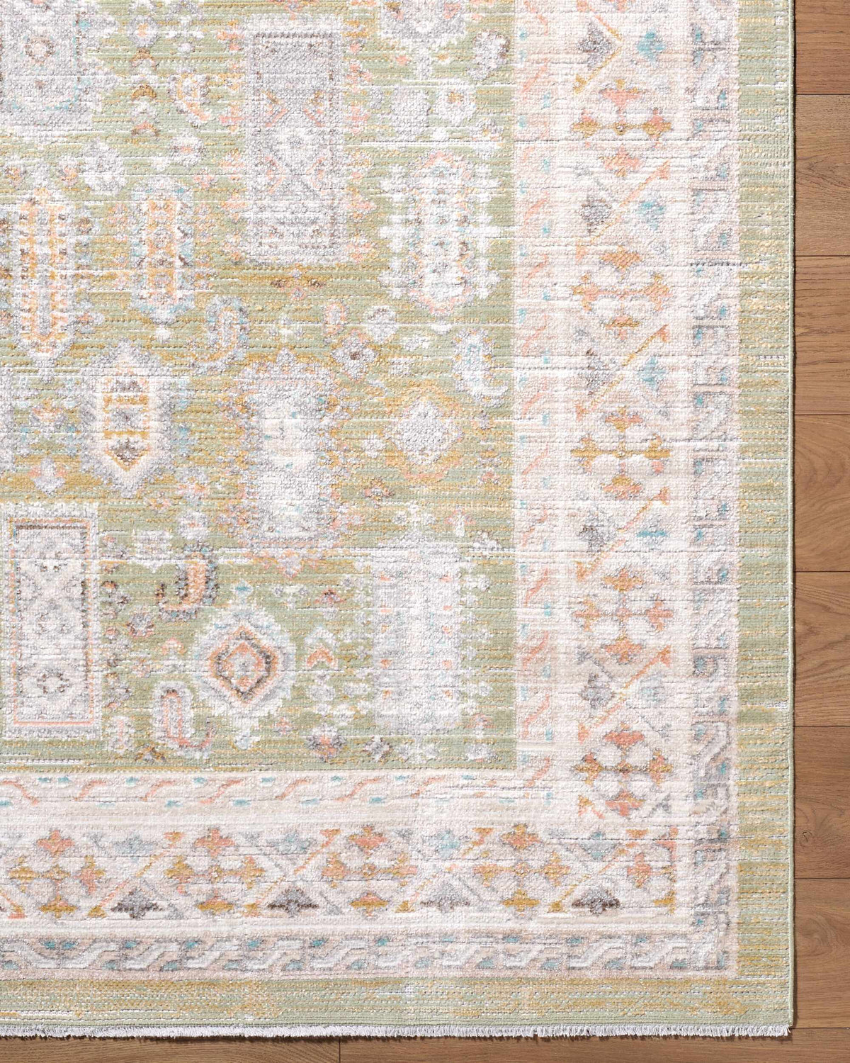 Neku Sage Persian Machine Woven Polypropylene Washable Area Rug
