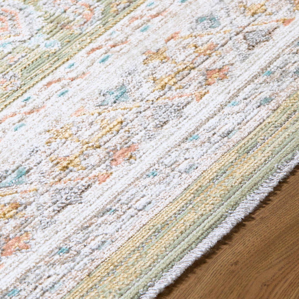 Neku Sage Persian Machine Woven Polypropylene Washable Area Rug