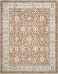 Jamoi Brown Persian Machine Woven Polypropylene Washable Area Rug
