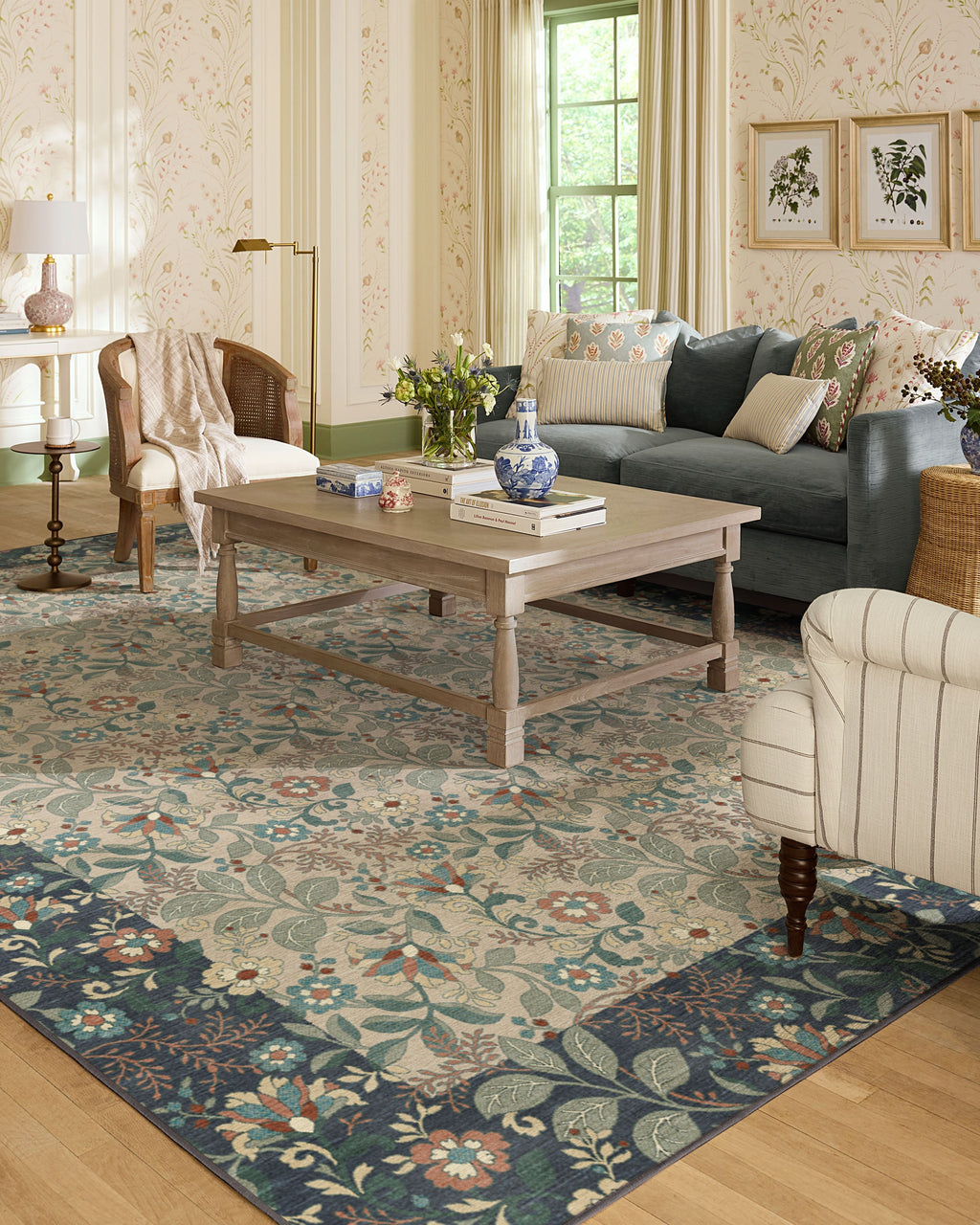Anita Cream & Grey Rug