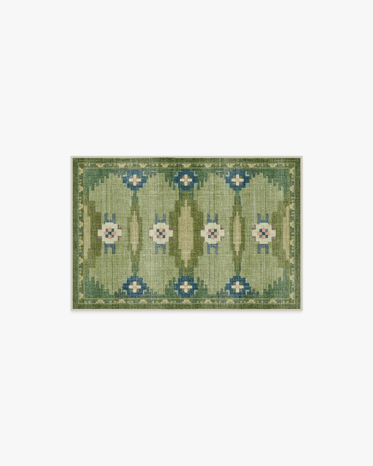 Annika Green Flatwoven Rug