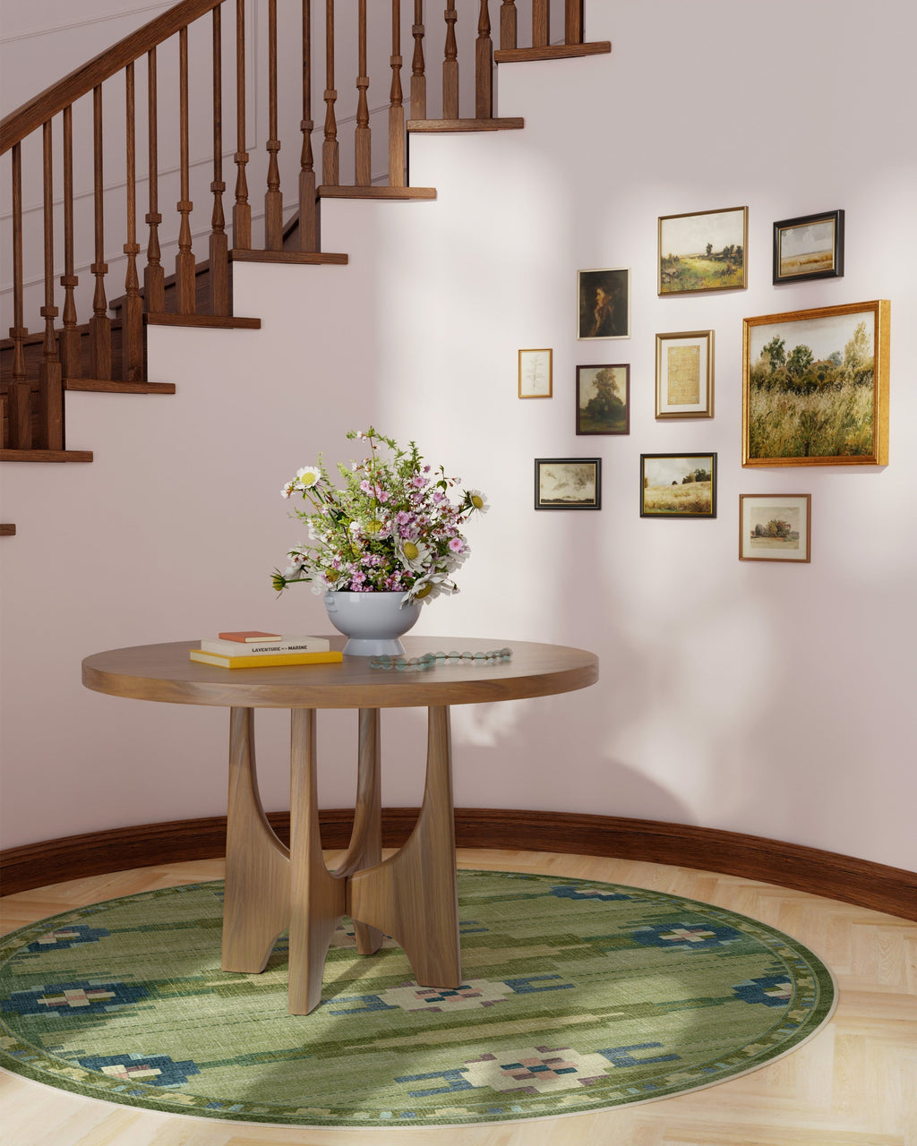 Annika Green Flatwoven Rug