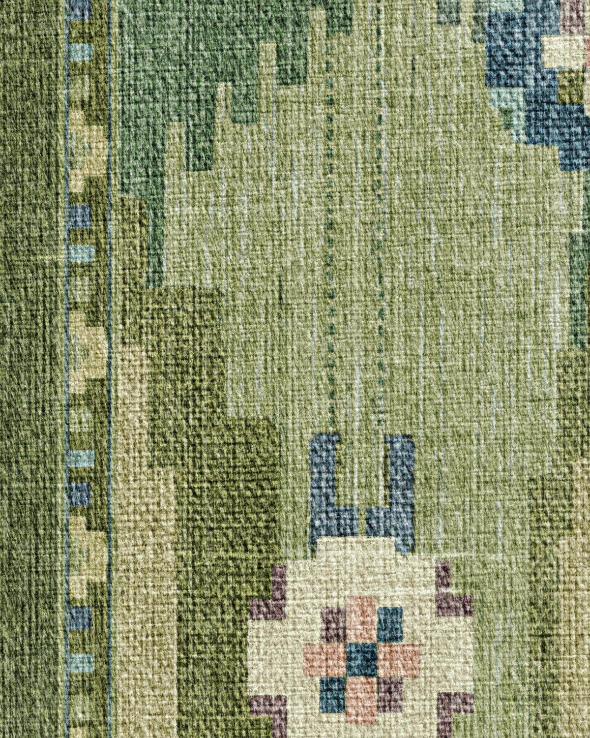 Annika Green Flatwoven Rug