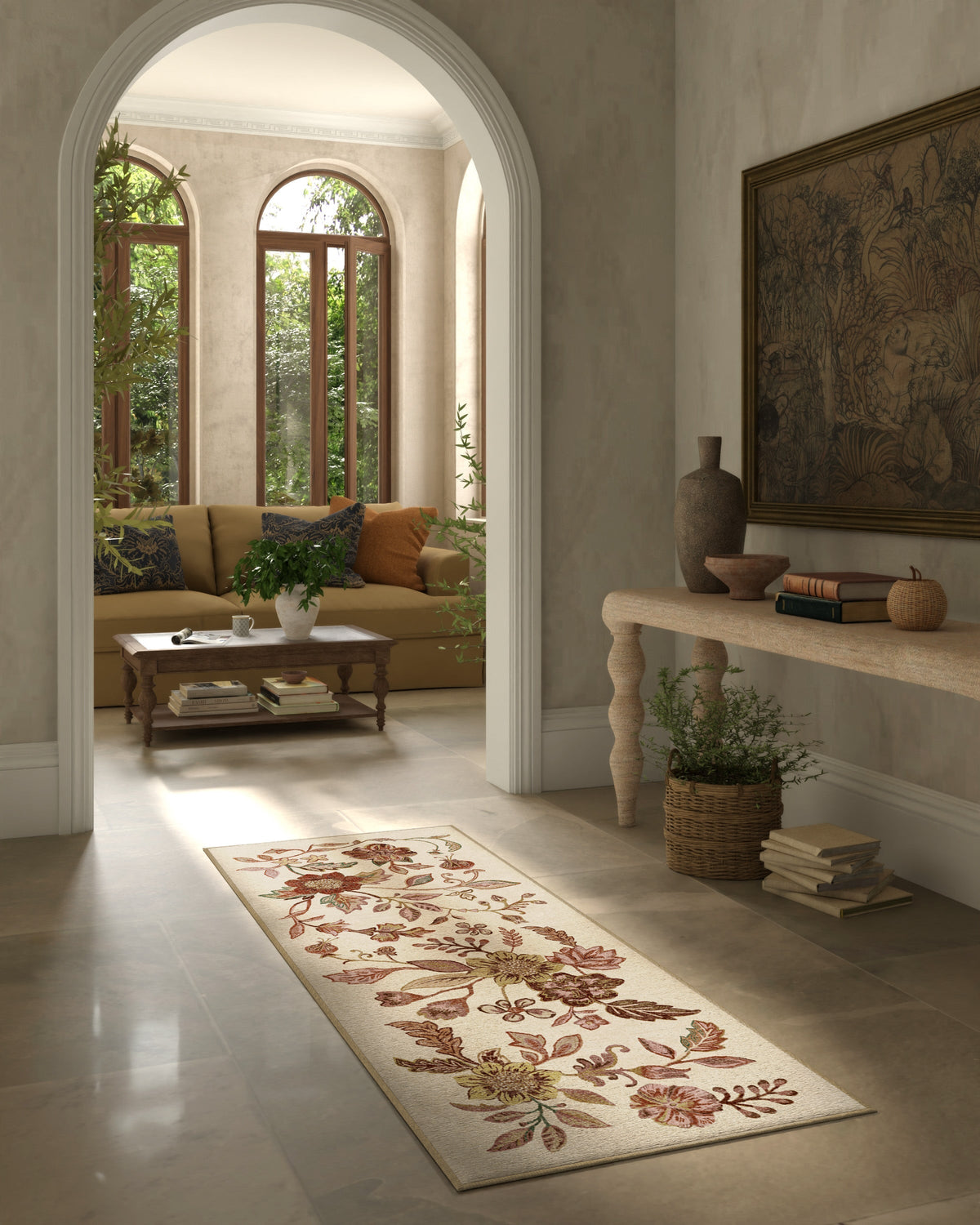 Anonna Burgundy Multicolor Rug