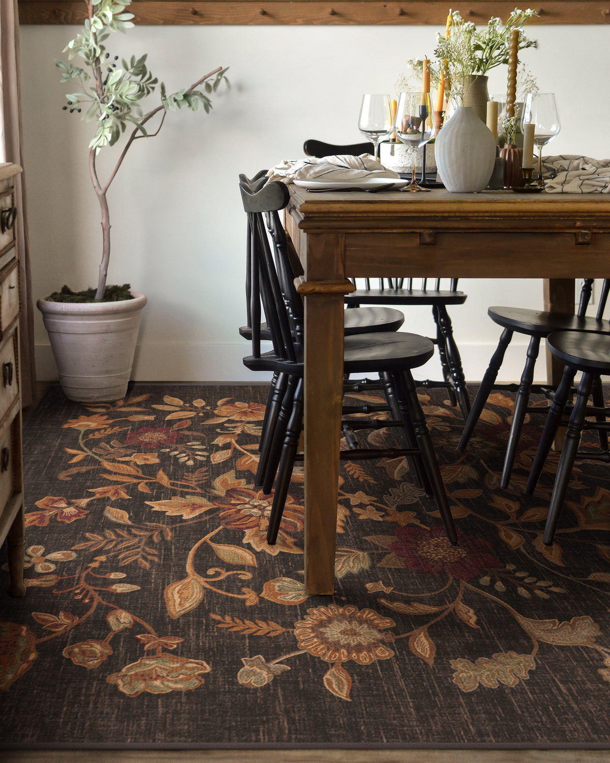 Anonna Dark Wood Rug