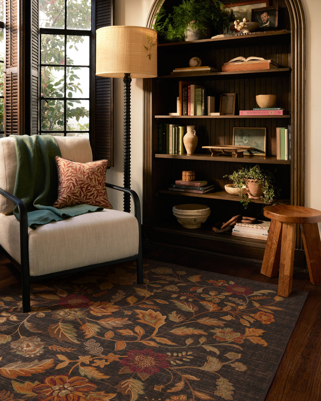 Anonna Dark Wood Flatwoven Rug