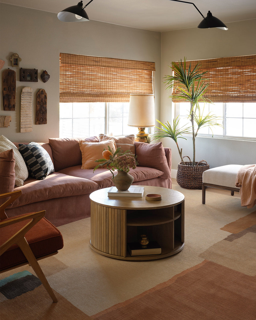 Ananda Natural Pop Flatwoven Rug by Architectural Digest