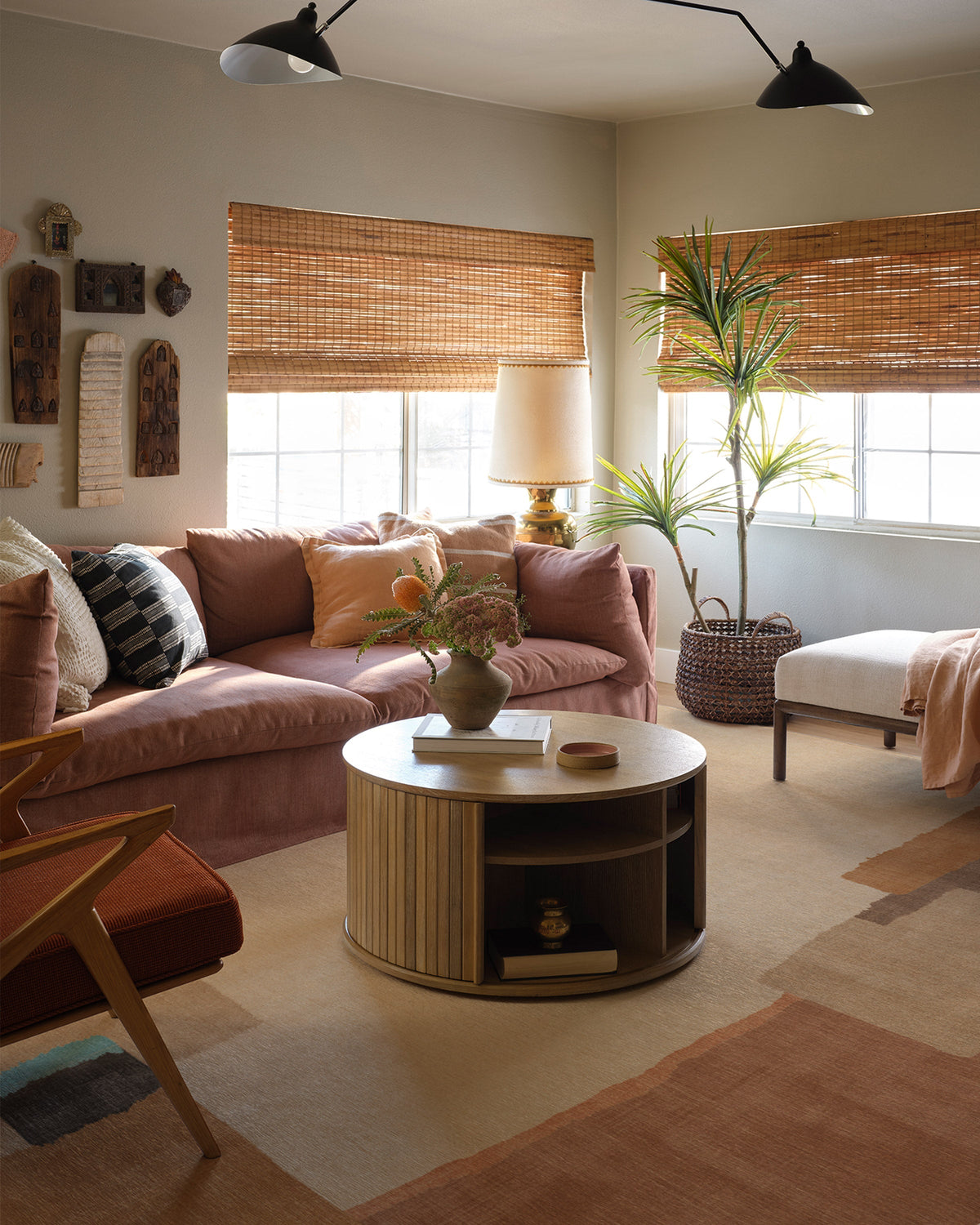 Ananda Natural Pop Flatwoven Rug by Architectural Digest