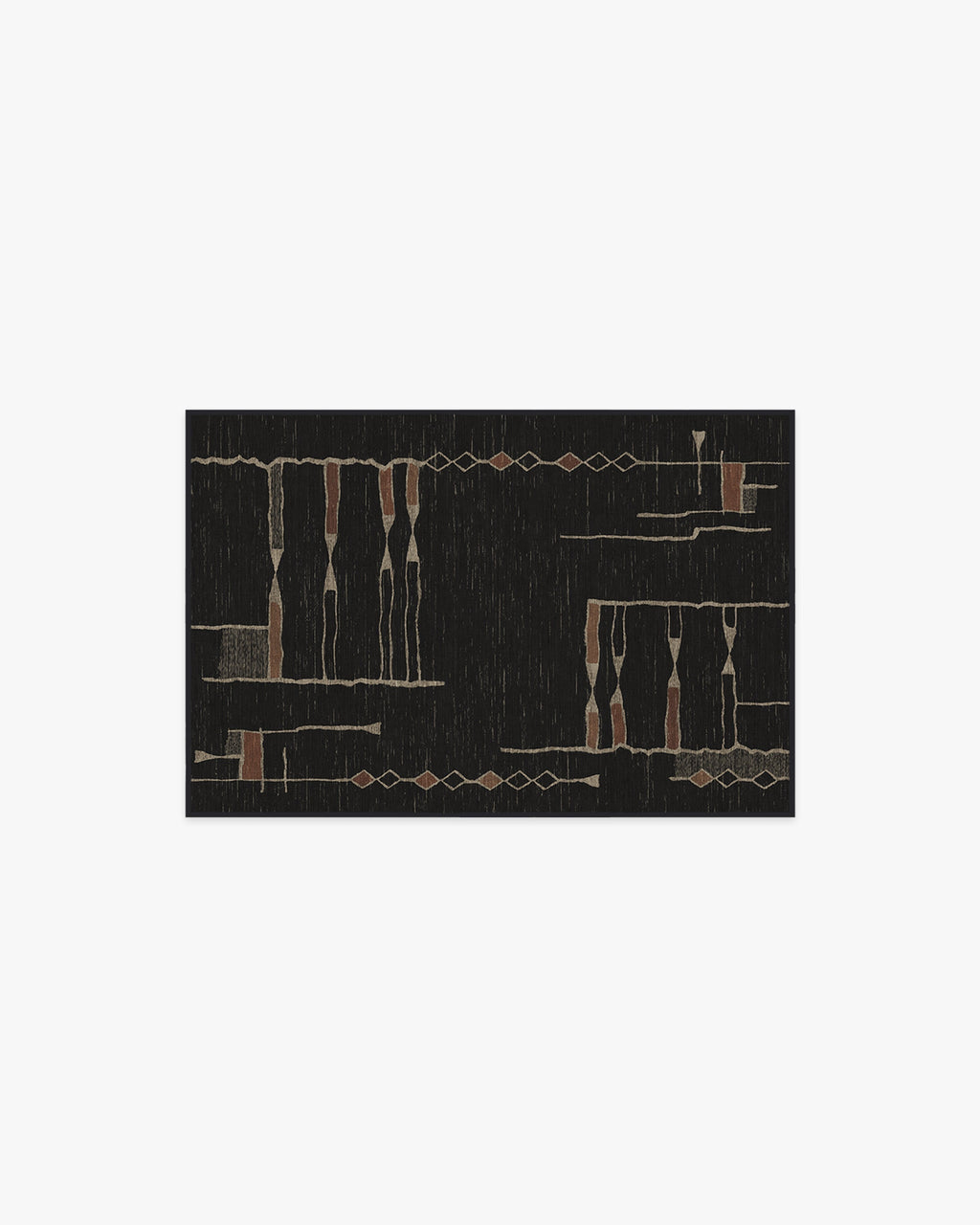 Nisa Ink Black Rug by Architectural Digest