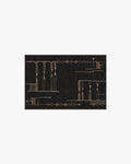 Nisa Ink Black Rug by Architectural Digest