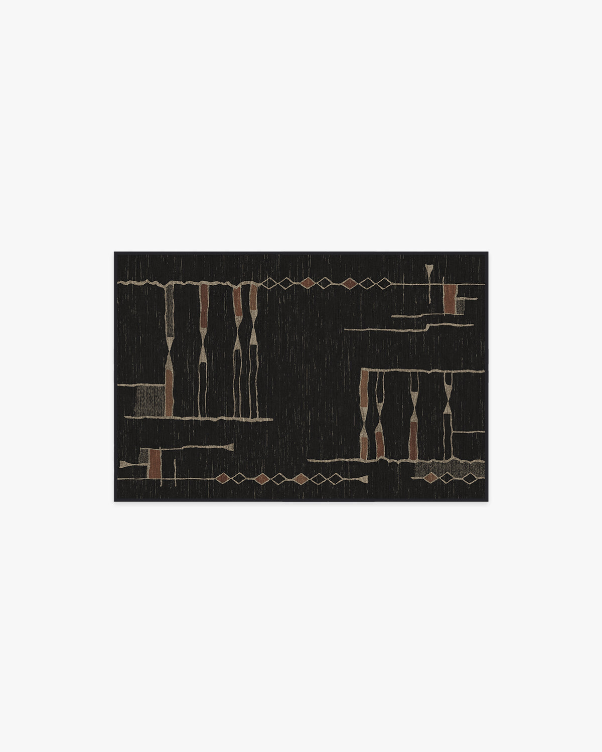 Nisa Ink Black Rug by Architectural Digest