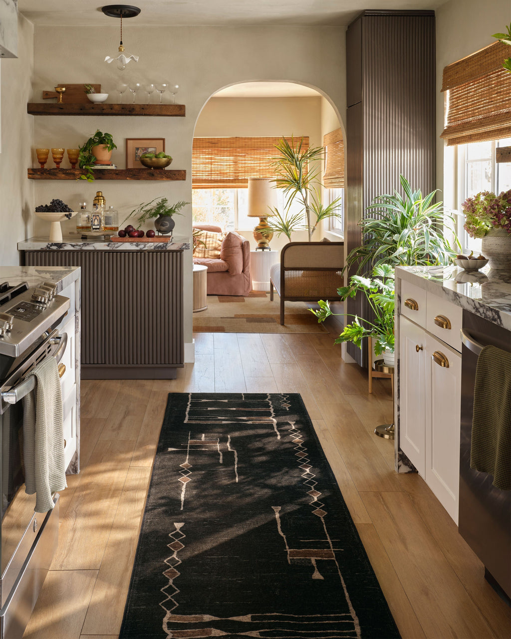 Nisa Ink Black Rug by Architectural Digest
