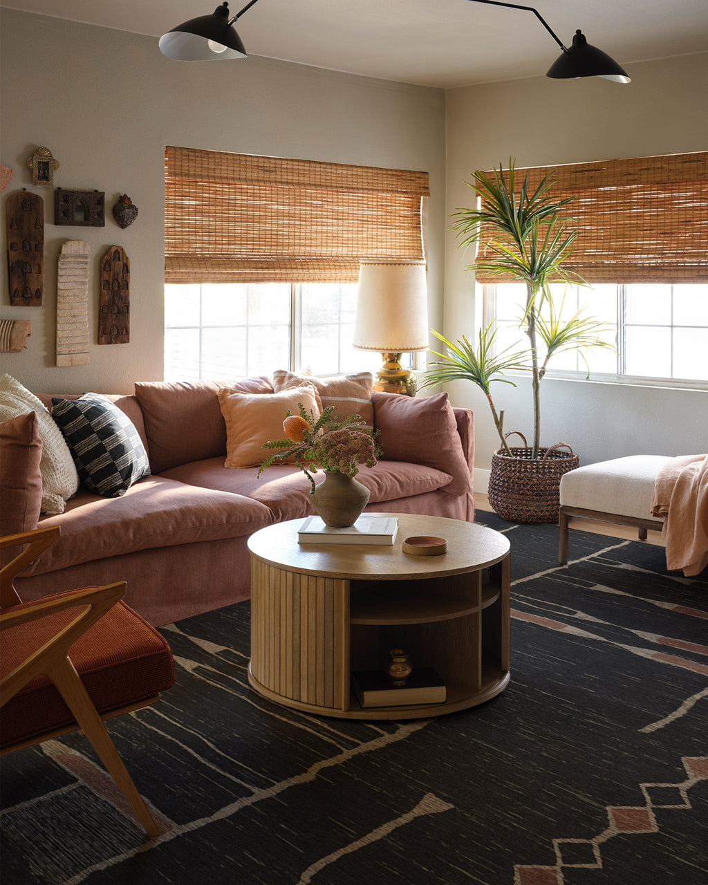 Nisa Ink Black Rug by Architectural Digest