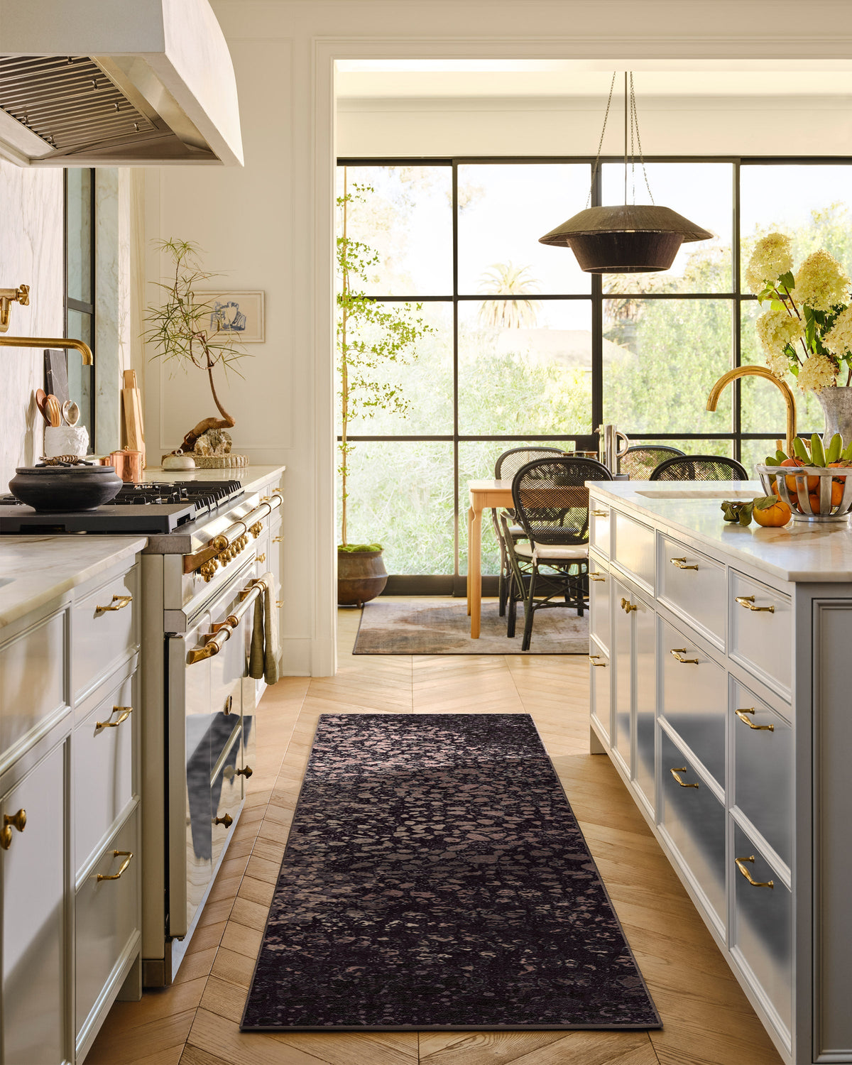 Terran Burgundy Flatwoven Rug by Architectural Digest