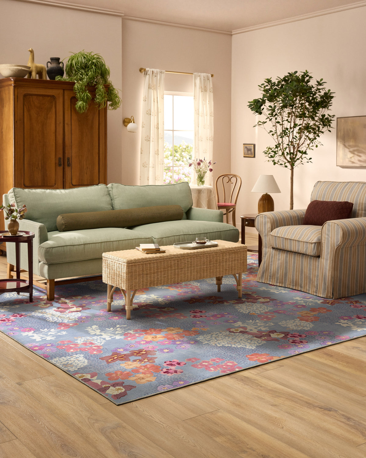 Ellery Slate Blue Multicolor Rug