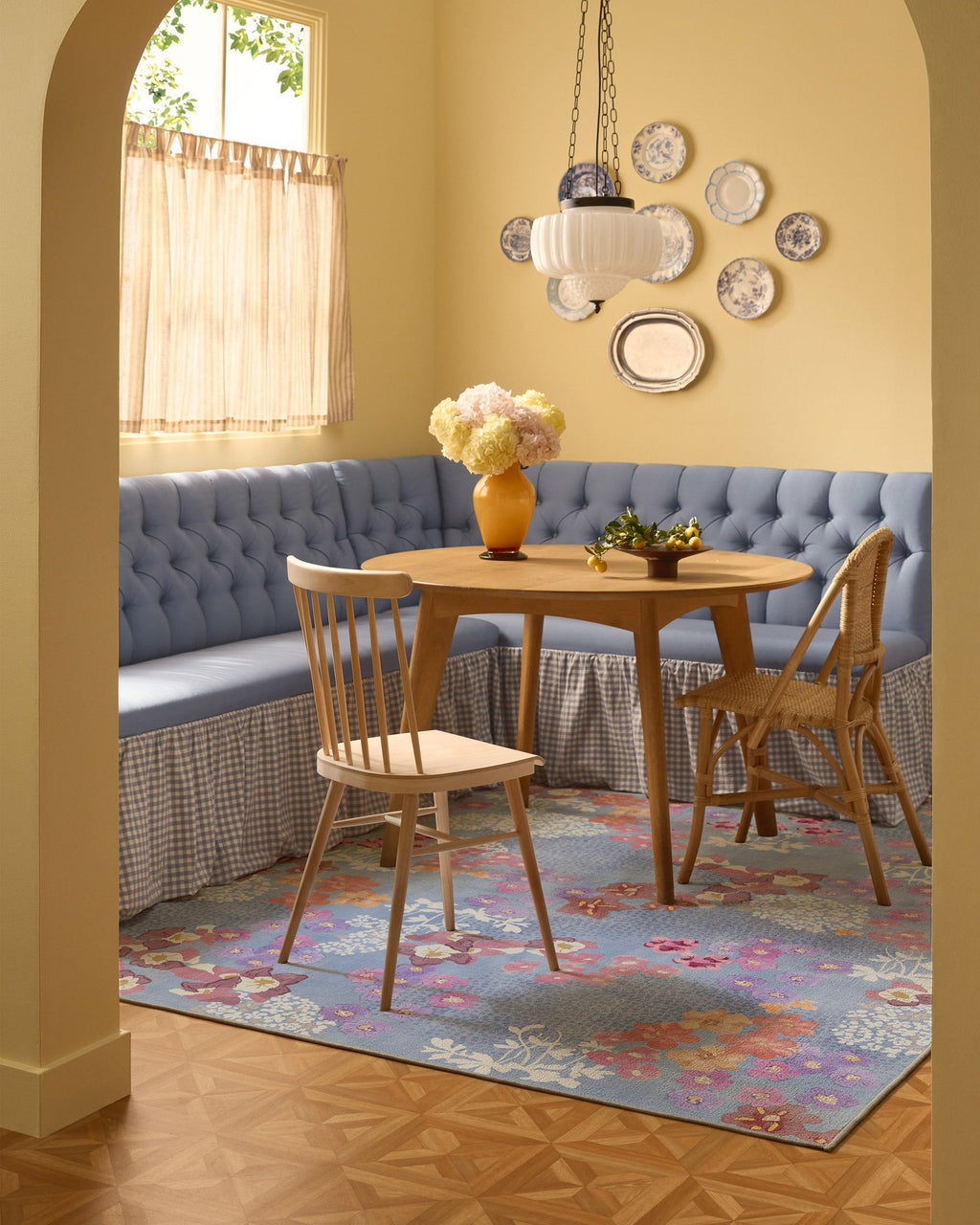 Ellery Slate Blue Multicolor Flatwoven Rug