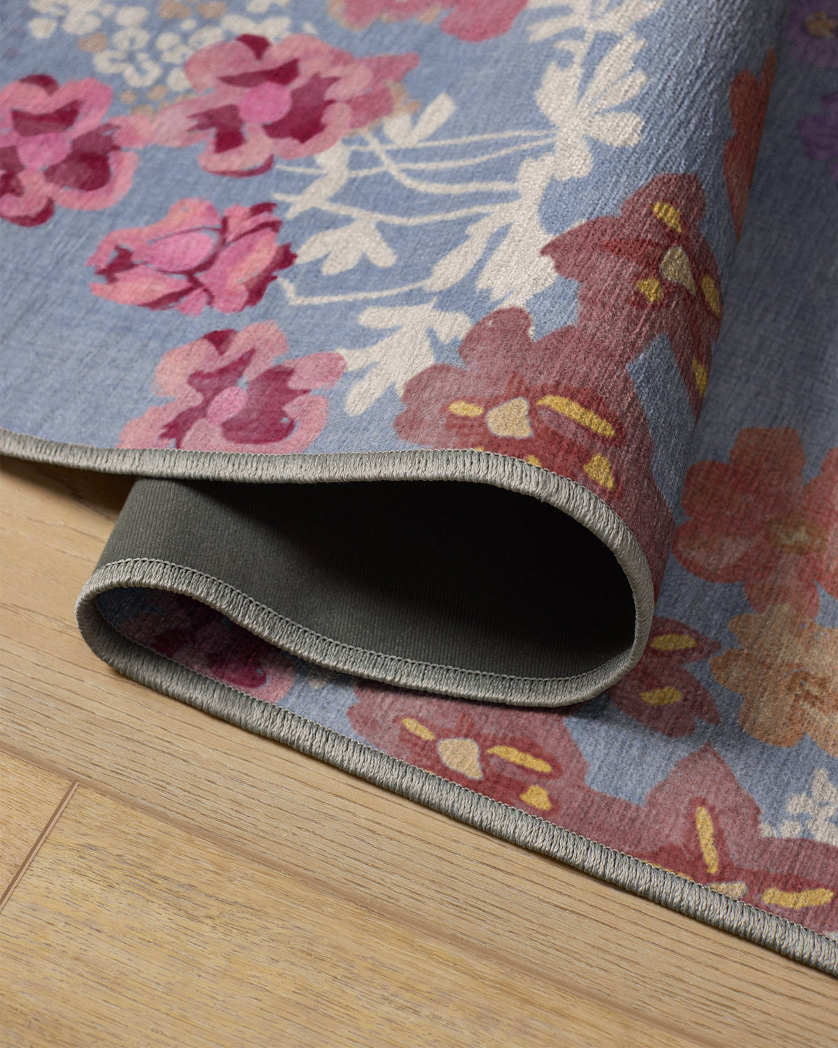 Ellery Slate Blue Multicolor Flatwoven Rug