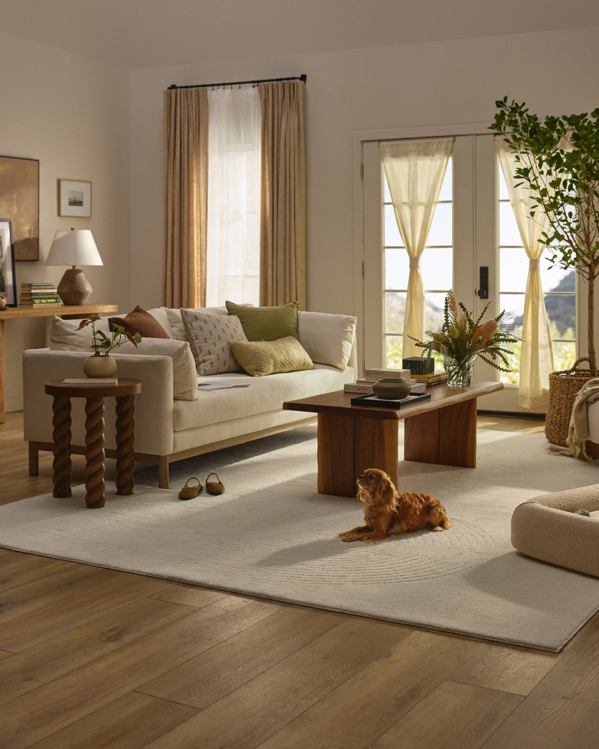 Arlo Soft White Plush Rug