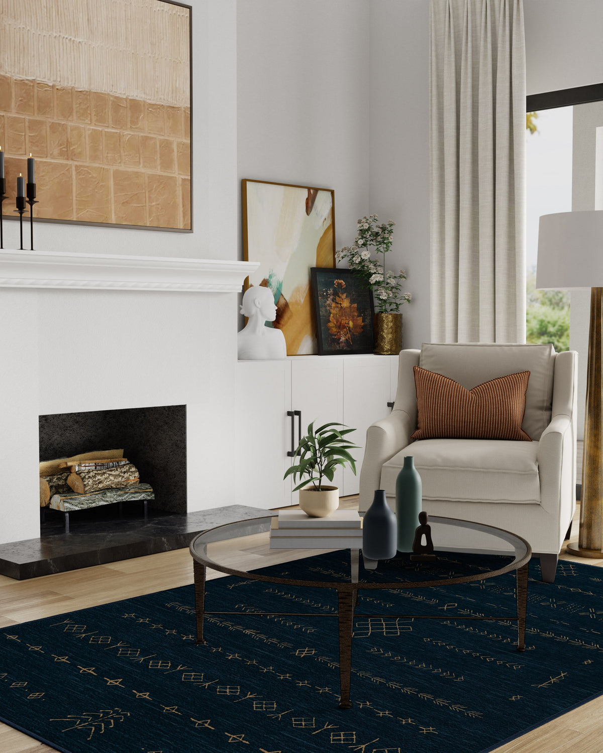 Astrid Navy Rug