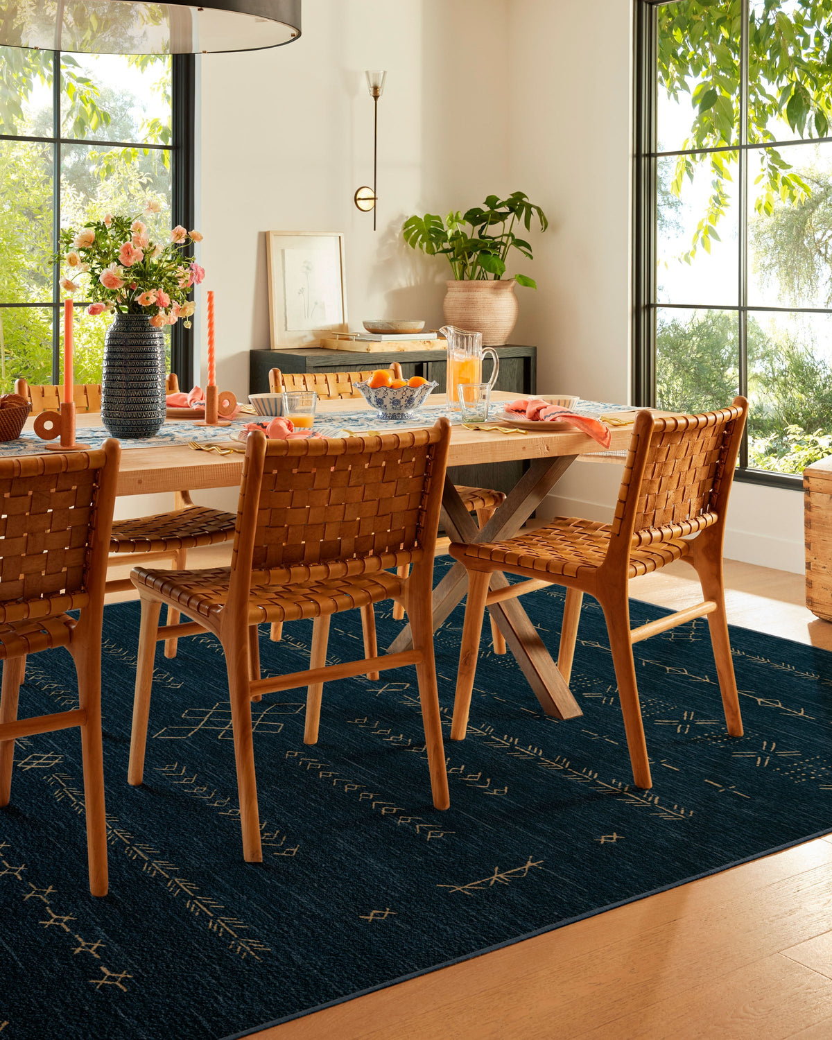 Astrid Navy Flatwoven Rug