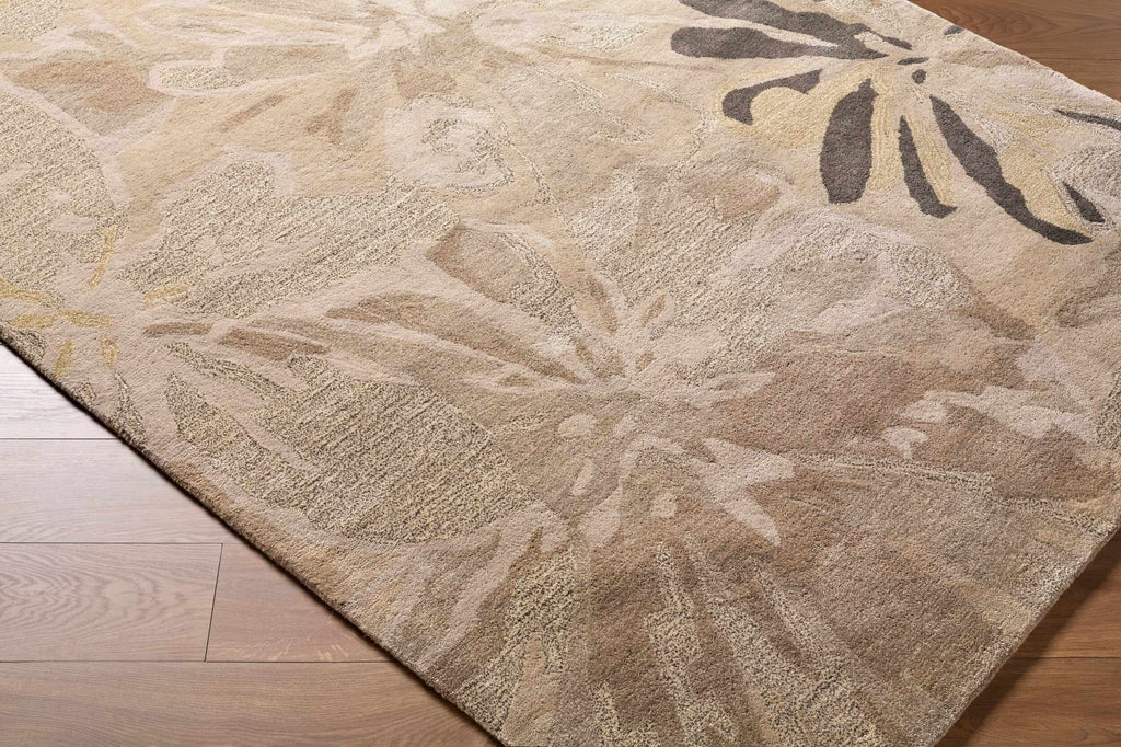 Ilfeld Athena Gray Floral Wool Rug