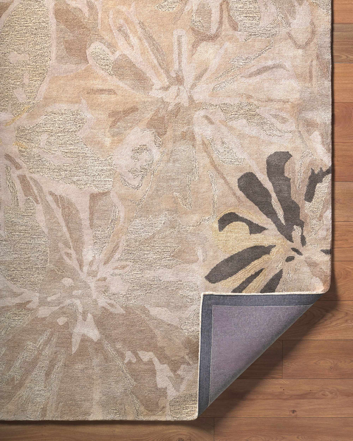Ilfeld Athena Gray Floral Wool Rug
