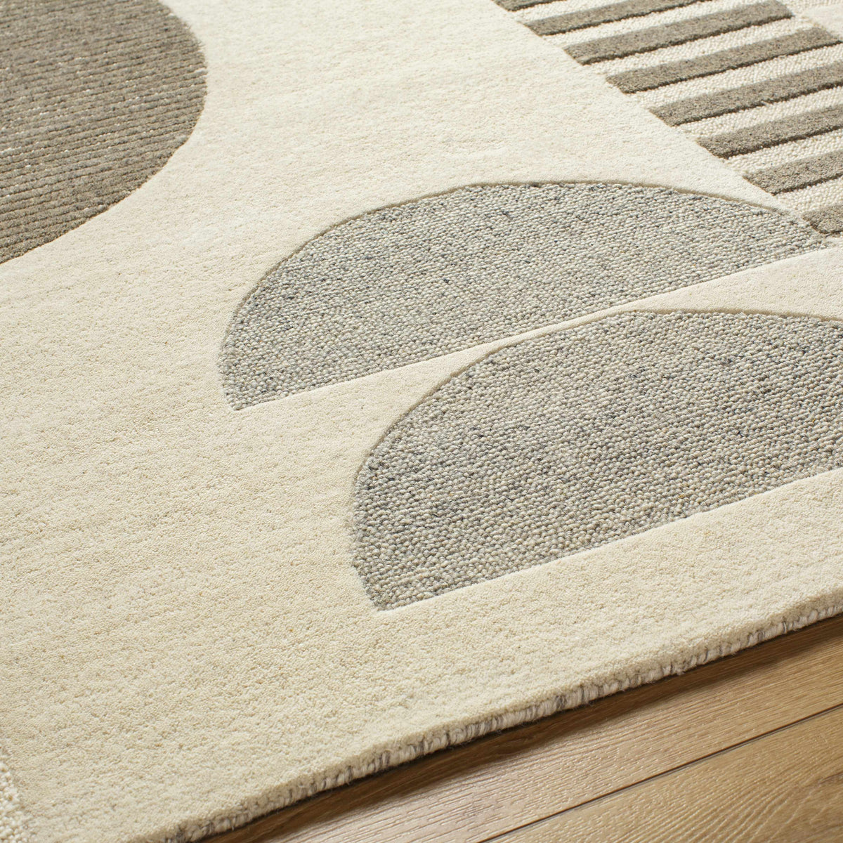 Brooklyn Beige Modern Wool Rug