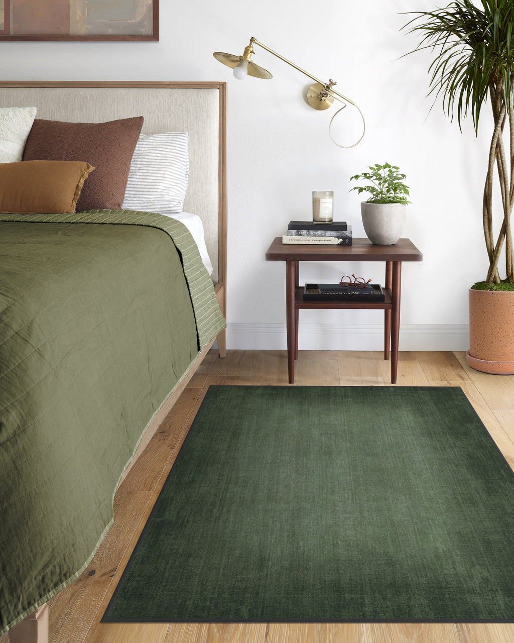 Aura Ombre Solid Sage Flatwoven Rug