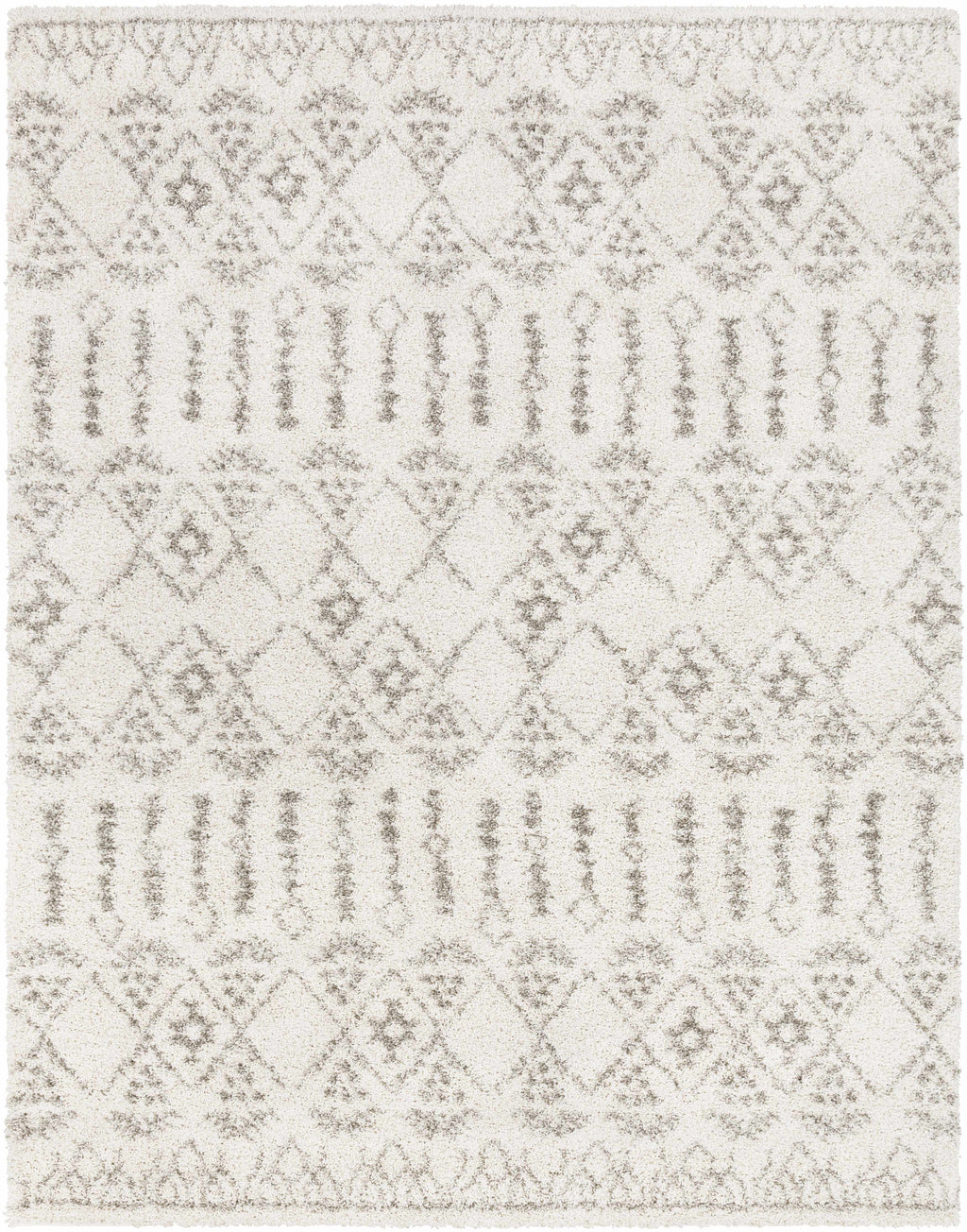 Aylett Beige Trellis Shag Rug - Clearance