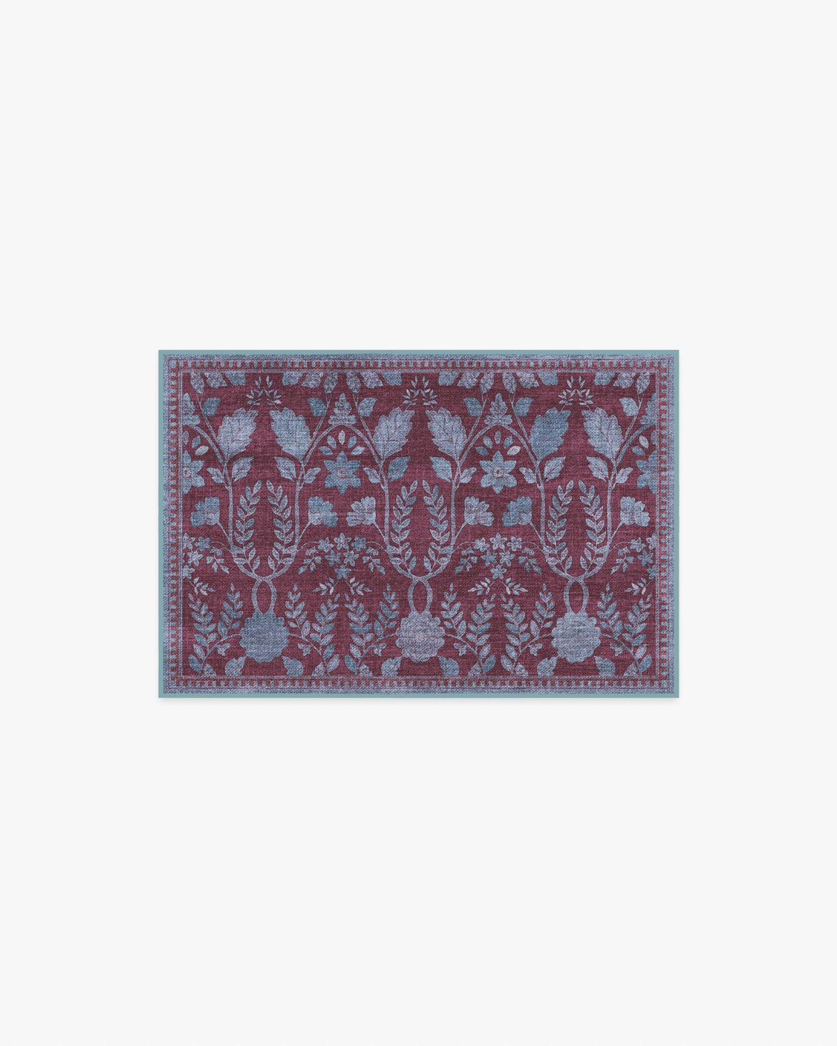 Aylin Burgundy & Blue Rug