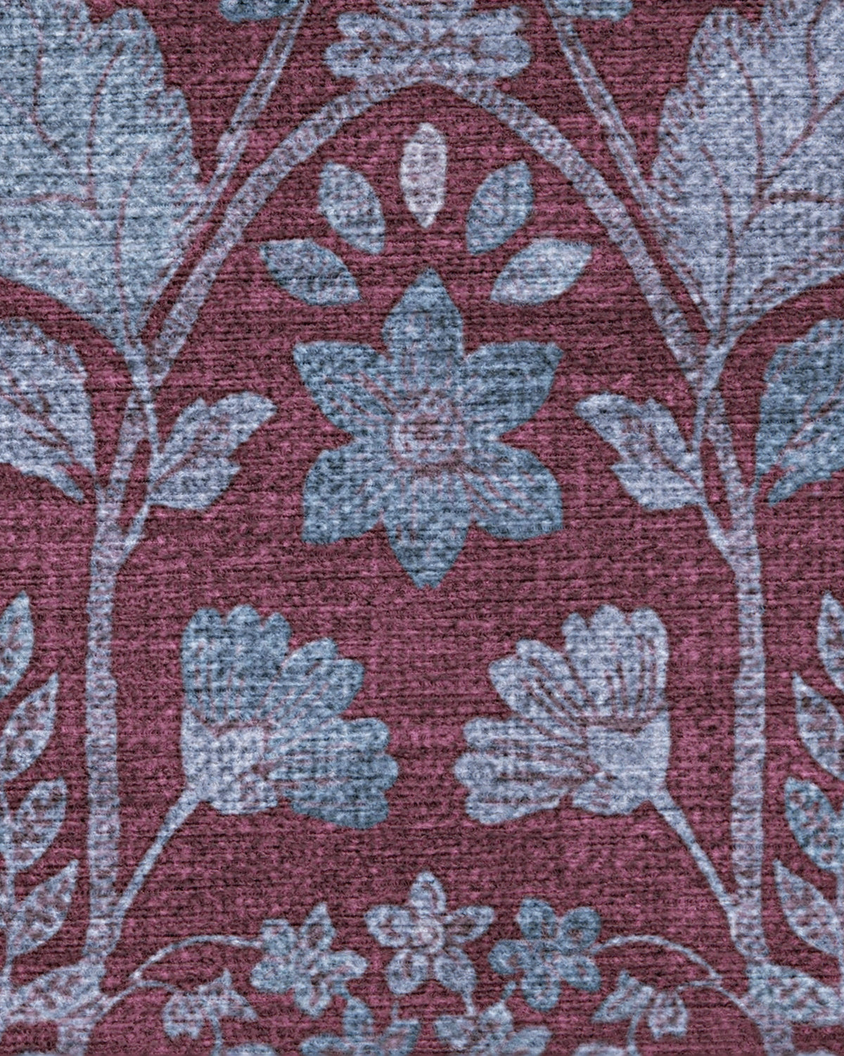 Aylin Burgundy & Blue Flatwoven Rug