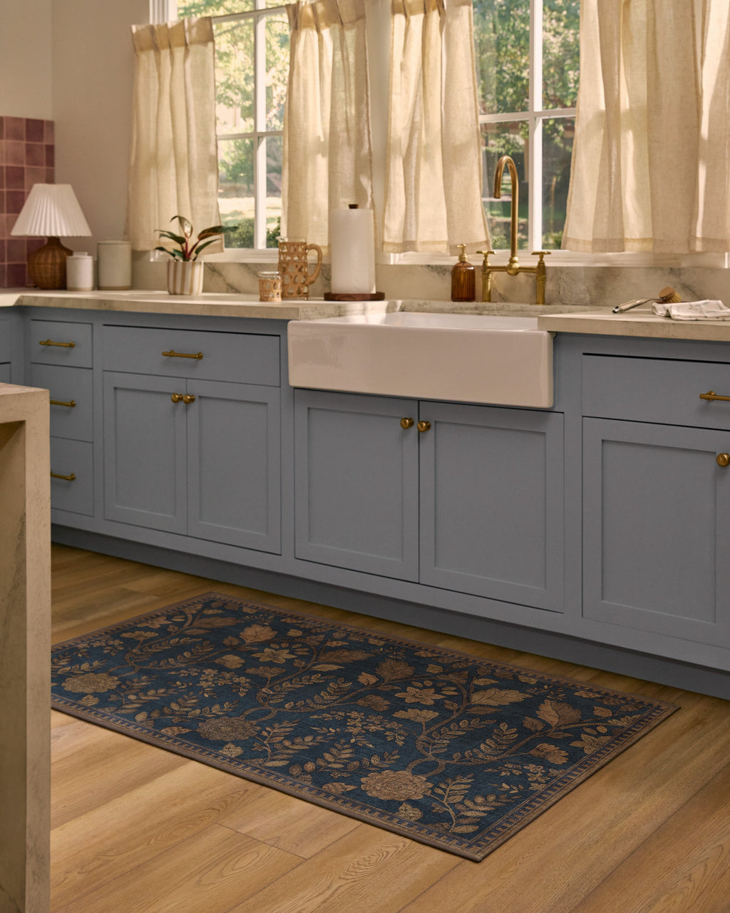 Aylin Navy & Gold Flatwoven Rug