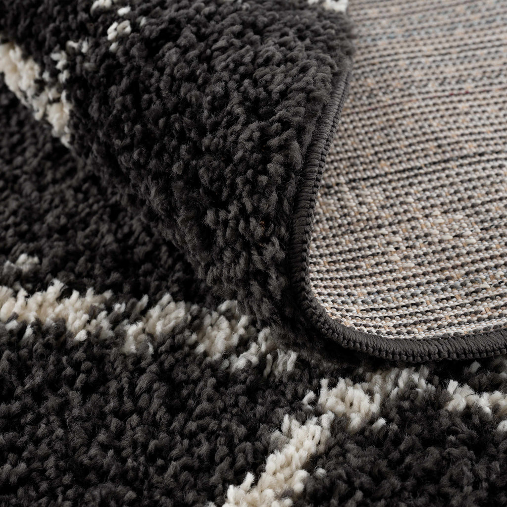 Wallagrass Black Moroccan Shag Rug - Clearance