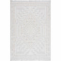 Ivory Alya 3D Medallion Fringe @Area Rug - Clearance