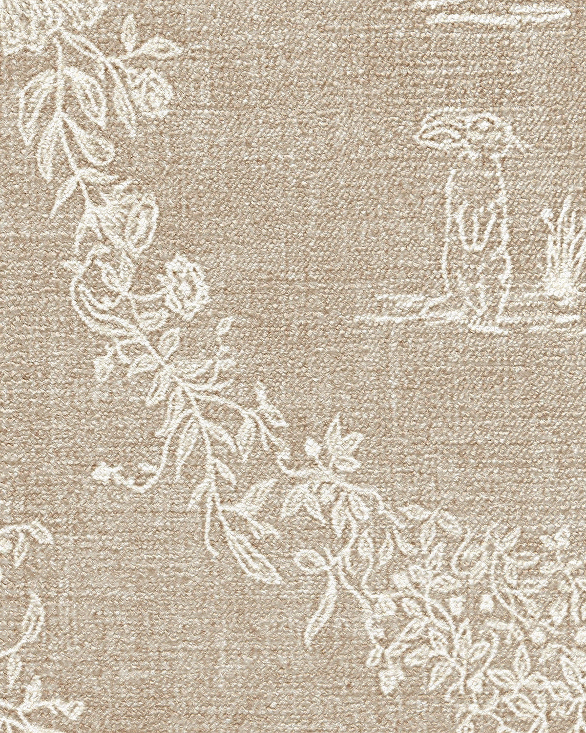 Bashful Bunny Toile Natural Rug