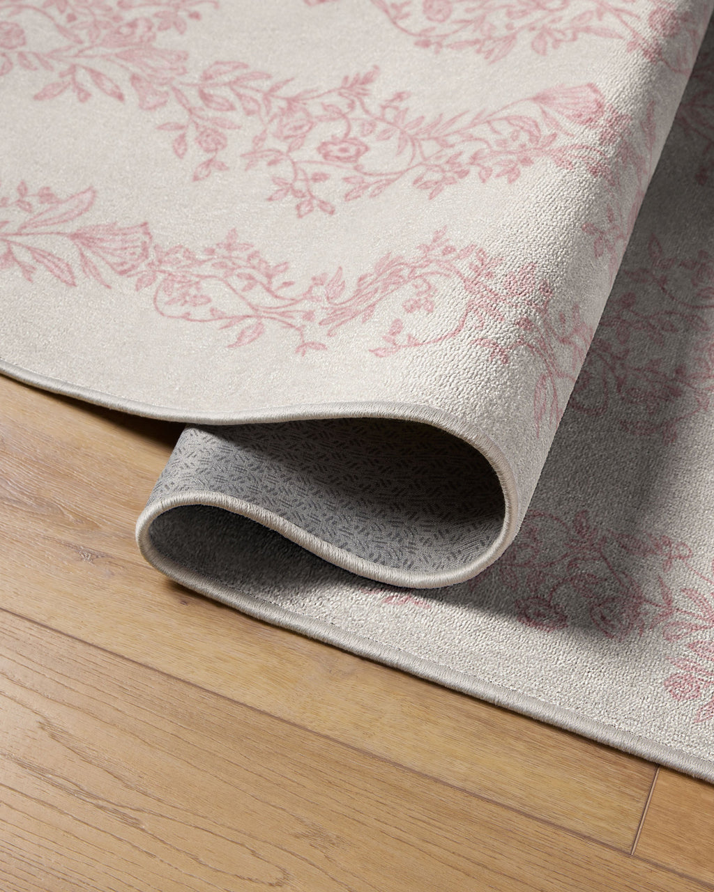 Bashful Bunny Toile Pink Rug