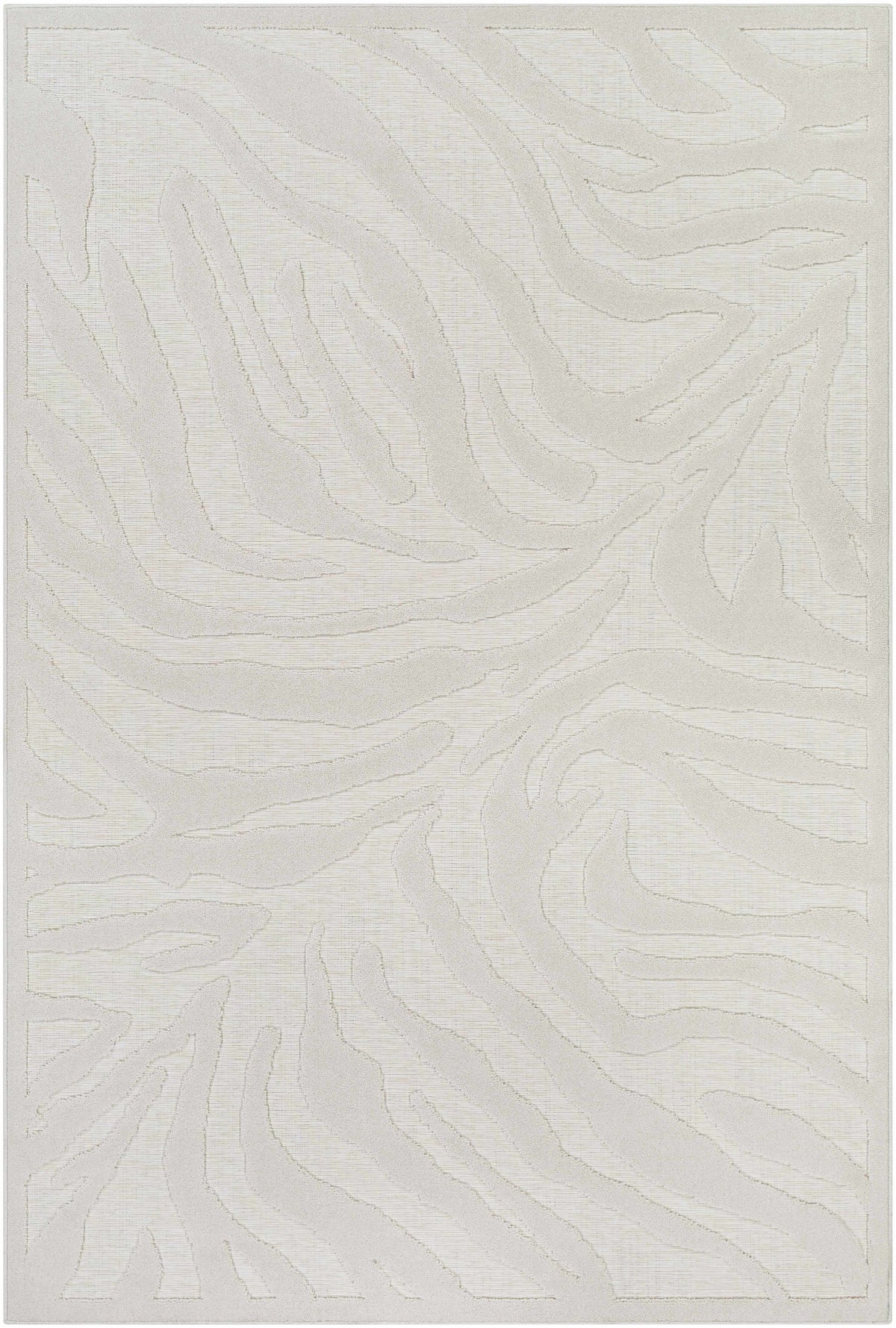 Benzonia 3D White Zebra Outdoor Rug