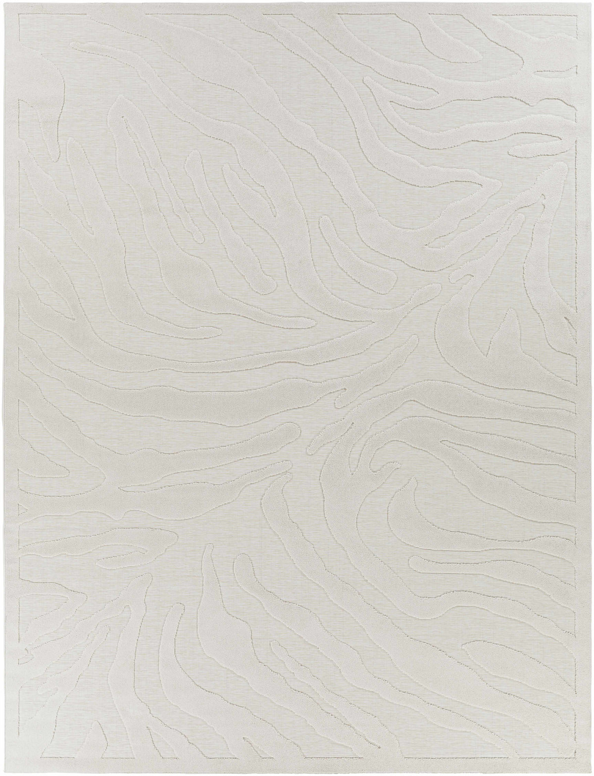 Benzonia 3D White Zebra Outdoor Rug