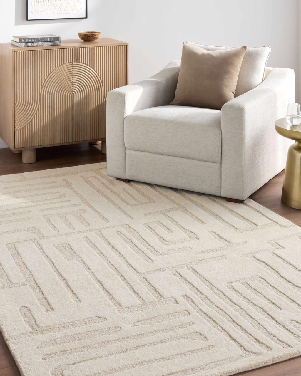 Ancerville Modern Art Deco Handmade Area Rug