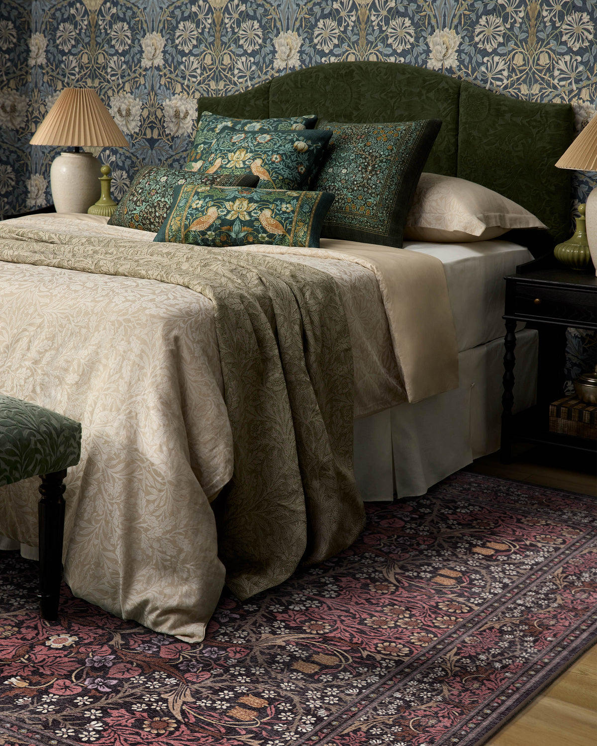 Blackthorn Amber Red Rug by Morris & Co.