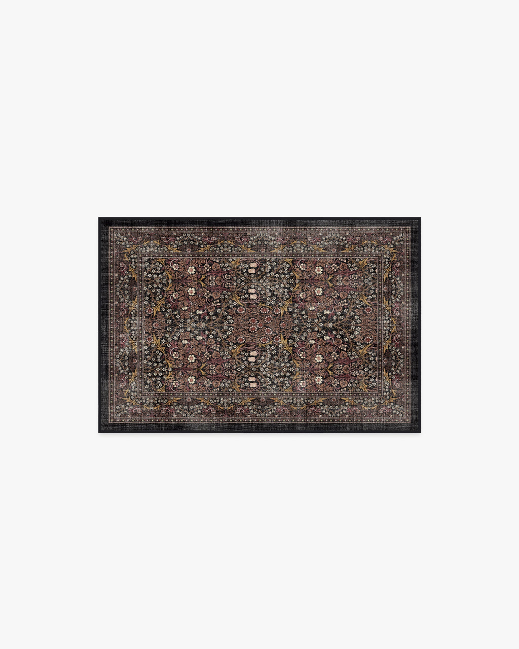 Blackthorn Charcoal & Amber Rug by Morris & Co.