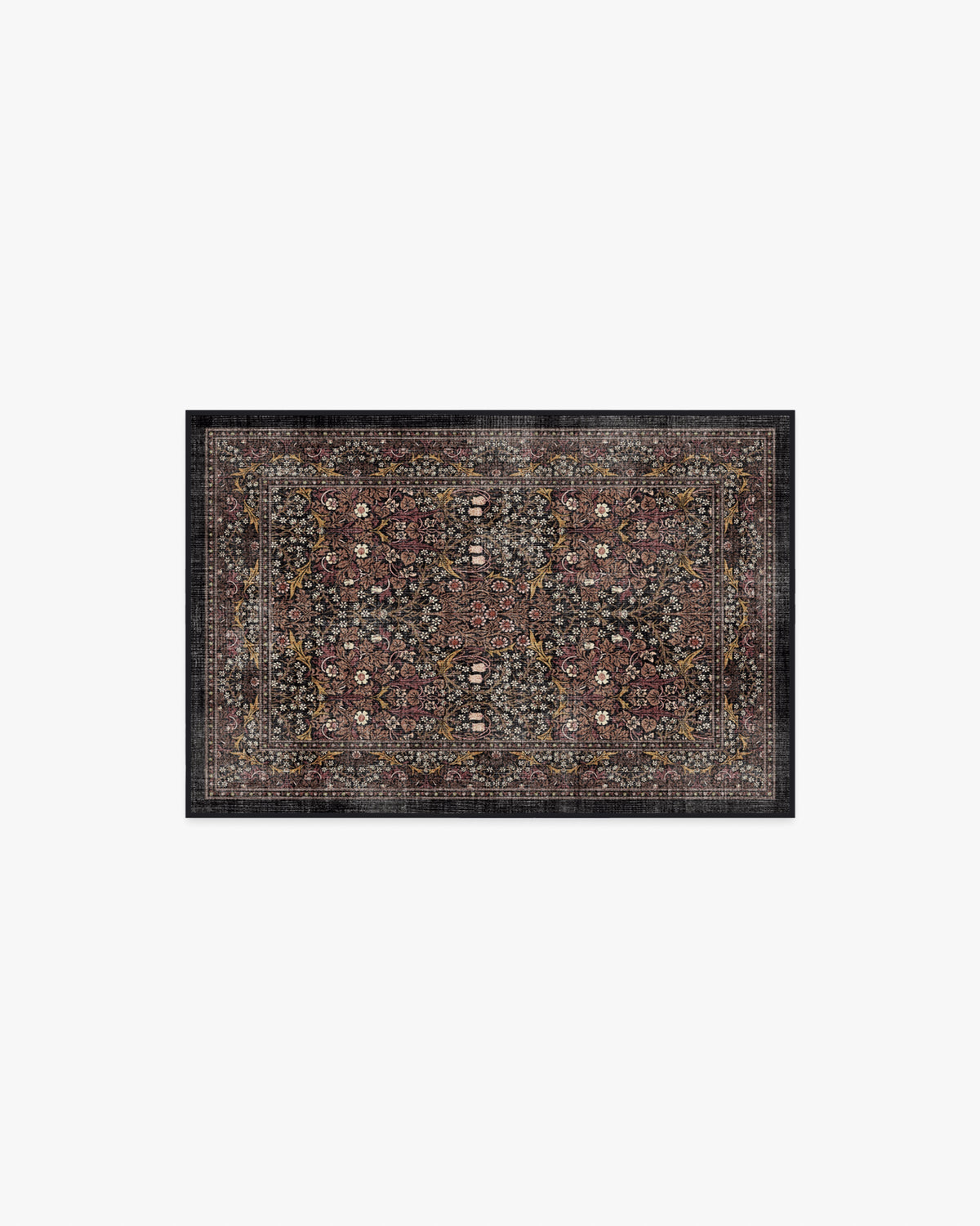 Blackthorn Charcoal & Amber Rug by Morris & Co.