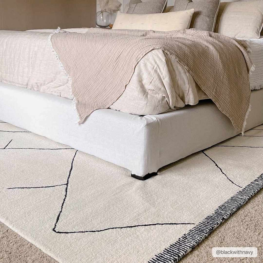 Alaca Arsenal Cream Hand Tufted Wool Area Rug
