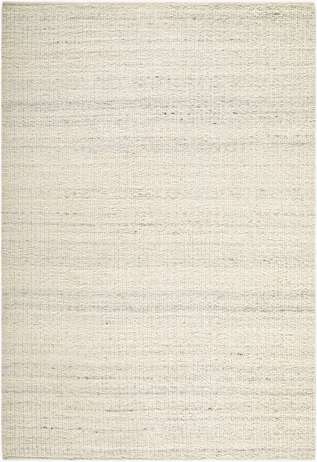 Padoo Ivory Solid Hand Woven Wool Area Rug