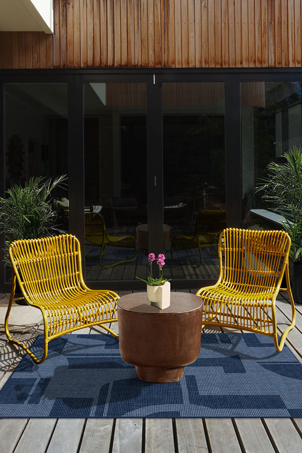 Bodin Ink Blue Outdoor Rug