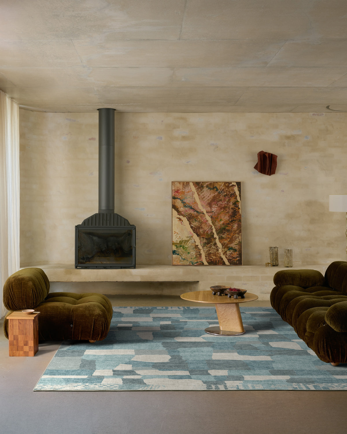 Boulder Blue Rug by The Local Project