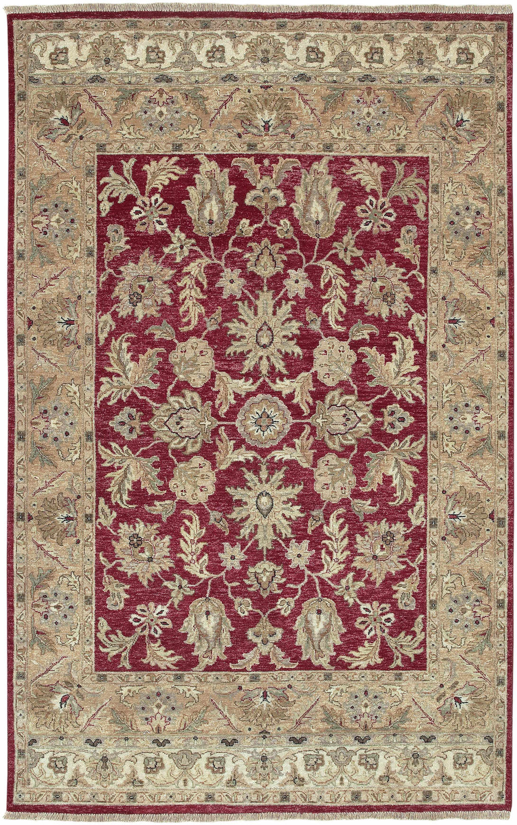 Red&Gold Premium Wool Area Rug - Clearance