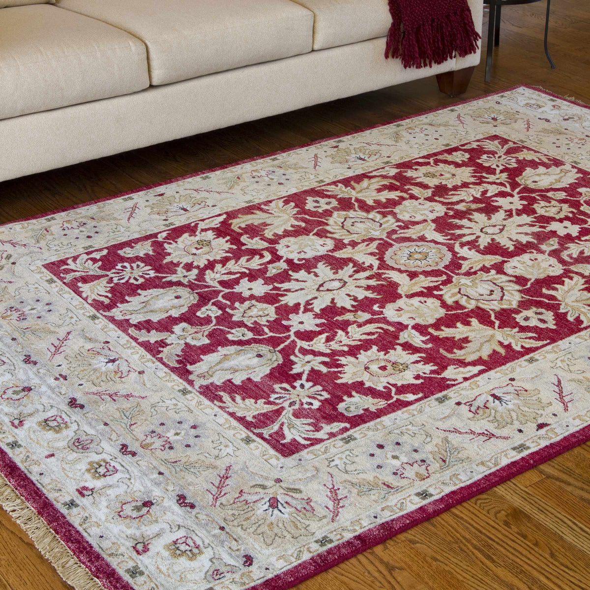 Red&Gold Premium Wool Area Rug - Clearance