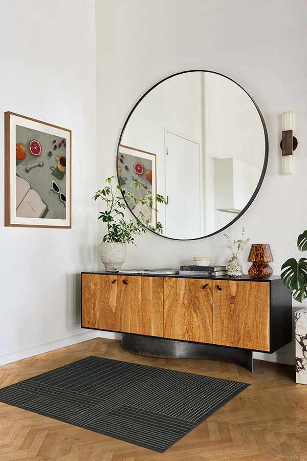 Bowie Charcoal Flatwoven Rug