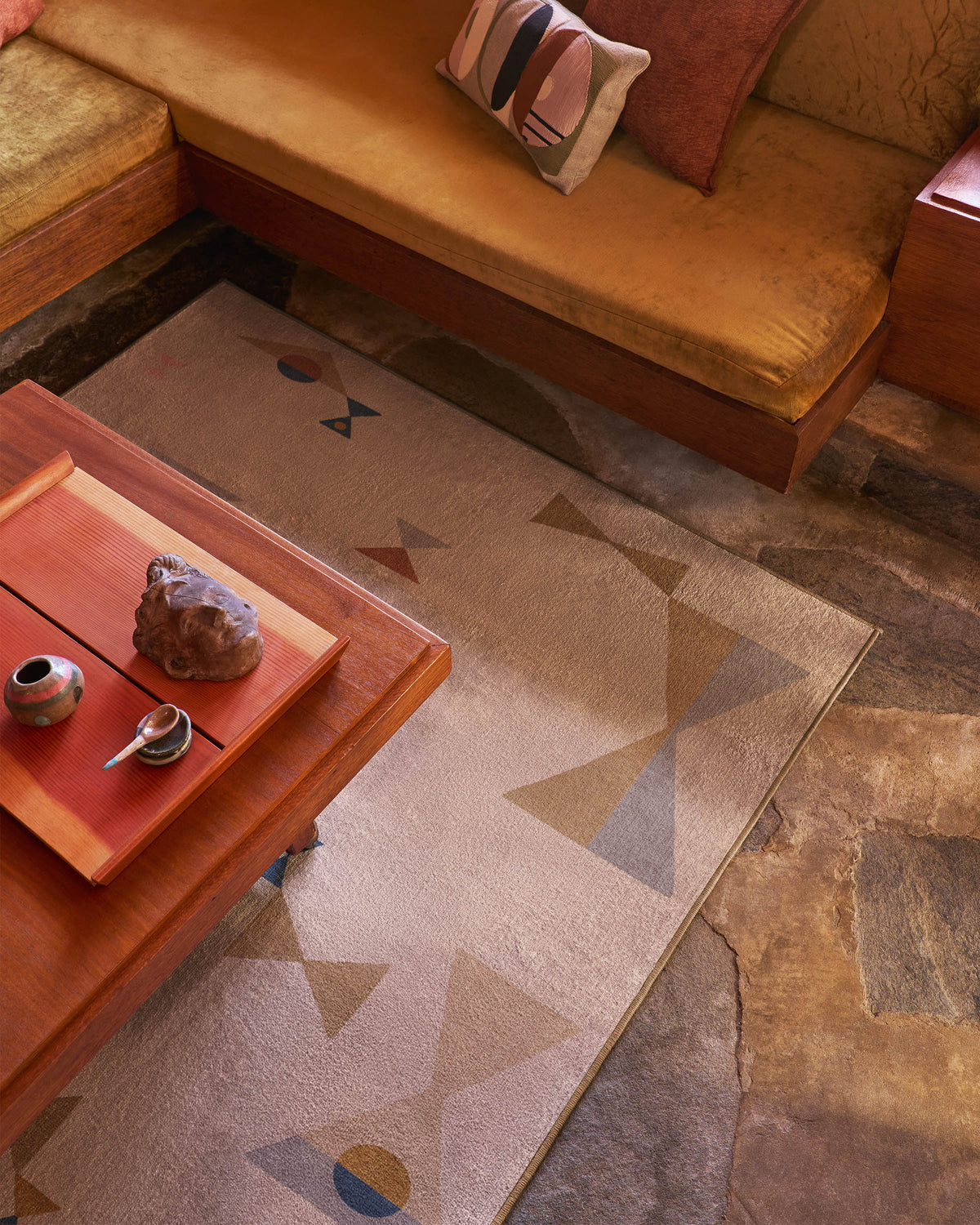 Bowtie Natural Flatwoven Rug by Jonathan Adler